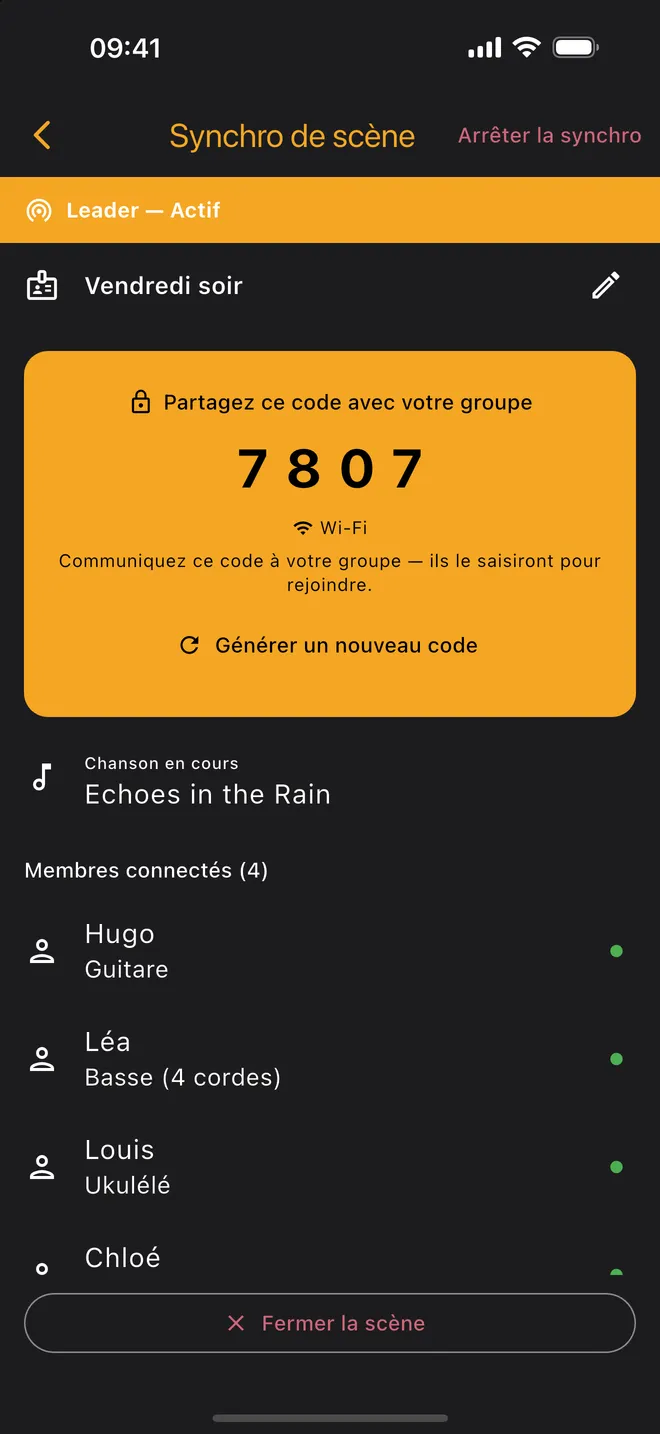 Le leader change de morceau, toute la scène suit aussitôt.