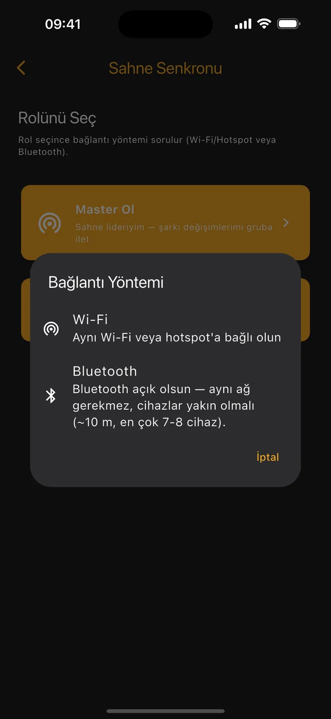 Bağlantı — Wi-Fi ya da Bluetooth seçimi